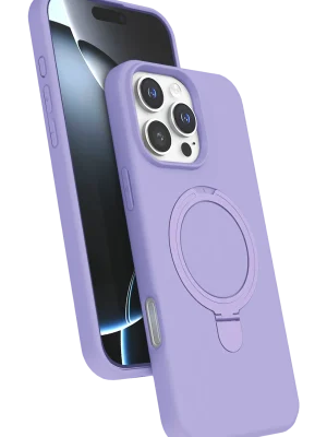 Newface Apple iPhone 16 Pro Max Regal Magsafe Standlı Kapak - Lila