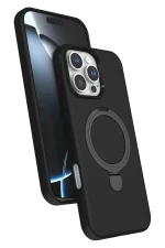 Newface Apple iPhone 16 Pro Max Regal Magsafe Standlı Kapak - Siyah