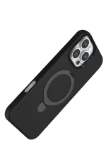 Newface Apple iPhone 16 Pro Max Regal Magsafe Standlı Kapak - Siyah - Görsel 3