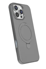 Newface Apple iPhone 16 Pro Max Regal Magsafe Standlı Kapak - Titan Gri - Görsel 2