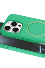 Newface Apple iPhone 16 Pro Max Regal Magsafe Standlı Kapak - Yeşil - Görsel 4