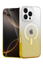 Newface Apple iPhone 16 Pro Pummel Shiny Magsafe Kapak - Gold