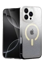 Newface Apple iPhone 16 Pro Pummel Shiny Magsafe Kapak - Siyah