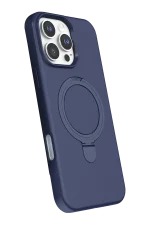 Newface Apple iPhone 16 Pro Regal Magsafe Standlı Kapak - Lacivert - Görsel 2