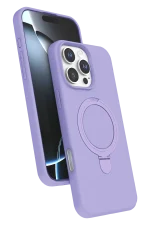 Newface Apple iPhone 16 Pro Regal Magsafe Standlı Kapak - Lila