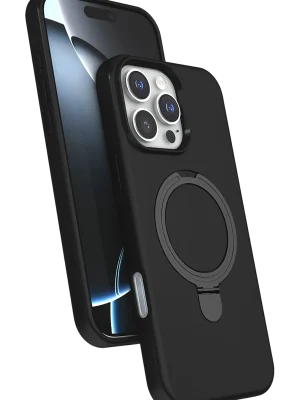 Newface Apple iPhone 16 Pro Regal Magsafe Standlı Kapak - Siyah