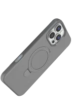 Newface Apple iPhone 16 Pro Regal Magsafe Standlı Kapak - Titan Gri - Görsel 3