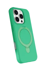 Newface Apple iPhone 16 Pro Regal Magsafe Standlı Kapak - Yeşil - Görsel 2