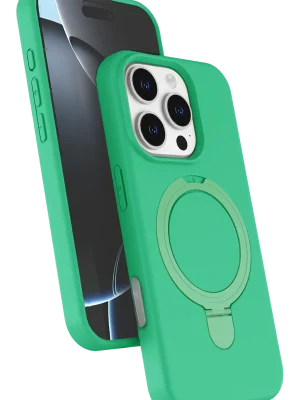Newface Apple iPhone 16 Pro Regal Magsafe Standlı Kapak - Yeşil