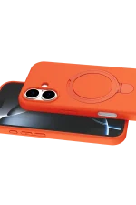 Newface Apple iPhone 16 Regal Magsafe Standlı Kapak - Turuncu - Görsel 2
