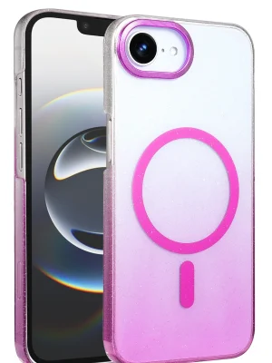 Newface Apple iPhone 16E Glossy Magsafe Kapak - Mor