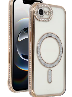 Newface Apple iPhone 16E Joke Simli Magneticsafe Kılıf - Gold