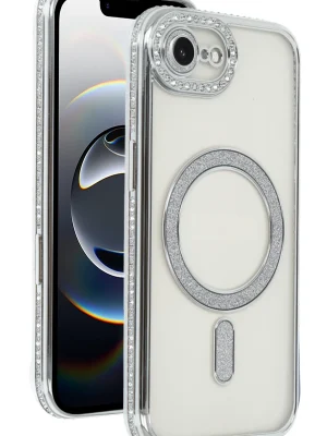 Newface Apple iPhone 16E Joke Simli Magneticsafe Kılıf - Gümüş