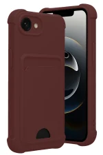 Newface Apple iPhone 16E Kelvin Kartvizitli Silikon - Bordo