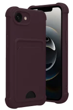 Newface Apple iPhone 16E Kelvin Kartvizitli Silikon - Derin Mor