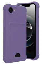 Newface Apple iPhone 16E Kelvin Kartvizitli Silikon - Lila