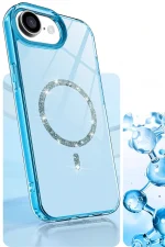 Newface Apple iPhone 16E Live Diamond Magsafe Kapak - Sarı - Görsel 5