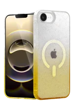 Newface Apple iPhone 16E Pummel Shiny Magsafe Kapak - Gold