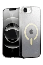 Newface Apple iPhone 16E Pummel Shiny Magsafe Kapak - Siyah