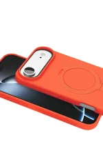 Newface Apple iPhone 17 Air Regal Magsafe Standlı Kapak - Turuncu - Görsel 2