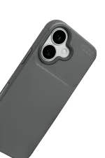 Newface Apple iPhone 17 Auto Focus Karbon Kapak - Gri - Görsel 2