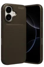 Newface Apple iPhone 17 Auto Focus Karbon Kapak - Kahverengi