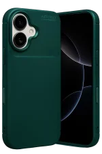 Newface Apple iPhone 17 Auto Focus Karbon Kapak - Koyu Yeşil