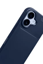 Newface Apple iPhone 17 Auto Focus Karbon Kapak - Lacivert - Görsel 2