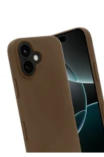 Newface Apple iPhone 17 First Silikon - Kahverengi - Görsel 3