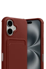 Newface Apple iPhone 17 Kelvin Kartvizitli Silikon - Bordo - Görsel 2