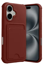 Newface Apple iPhone 17 Kelvin Kartvizitli Silikon - Bordo