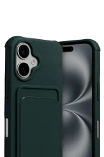 Newface Apple iPhone 17 Kelvin Kartvizitli Silikon - Koyu Yeşil - Görsel 2