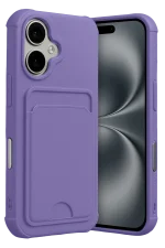 Newface Apple iPhone 17 Kelvin Kartvizitli Silikon - Lila