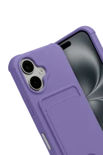 Newface Apple iPhone 17 Kelvin Kartvizitli Silikon - Lila - Görsel 3