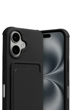 Newface Apple iPhone 17 Kelvin Kartvizitli Silikon - Siyah - Görsel 2