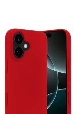 Newface Apple iPhone 17 Nano içi Kadife Silikon - Kırmızı - Görsel 2