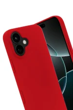 Newface Apple iPhone 17 Nano içi Kadife Silikon - Kırmızı - Görsel 3