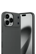 Newface Apple iPhone 17 Pro Auto Focus Karbon Kapak - Gri - Görsel 2