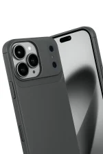 Newface Apple iPhone 17 Pro Auto Focus Karbon Kapak - Gri - Görsel 3