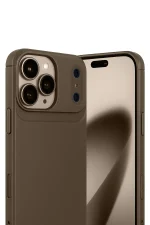 Newface Apple iPhone 17 Pro Auto Focus Karbon Kapak - Kahverengi - Görsel 2