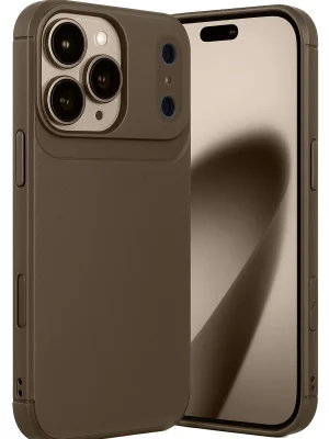 Newface Apple iPhone 17 Pro Auto Focus Karbon Kapak - Kahverengi