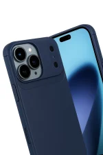 Newface Apple iPhone 17 Pro Auto Focus Karbon Kapak - Lacivert - Görsel 3