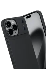 Newface Apple iPhone 17 Pro Auto Focus Karbon Kapak - Siyah - Görsel 3