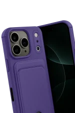 Newface Apple iPhone 17 Pro Kelvin Kartvizitli Silikon - Derin Mor - Görsel 3