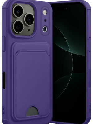 Newface Apple iPhone 17 Pro Kelvin Kartvizitli Silikon - Derin Mor