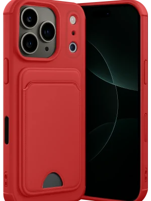 Newface Apple iPhone 17 Pro Kelvin Kartvizitli Silikon - Kırmızı