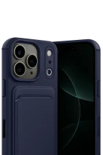 Newface Apple iPhone 17 Pro Kelvin Kartvizitli Silikon - Lacivert - Görsel 2