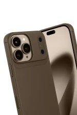 Newface Apple iPhone 17 Pro Max Auto Focus Karbon Kapak - Kahverengi - Görsel 2