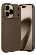 Newface Apple iPhone 17 Pro Max Auto Focus Karbon Kapak - Kahverengi