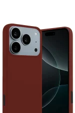 Newface Apple iPhone 17 Pro Max First Silikon - Bordo - Görsel 2